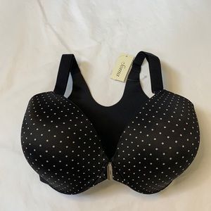 Soma Vanishing Bk Full Coverage Bra 34DD Blk/Ivry